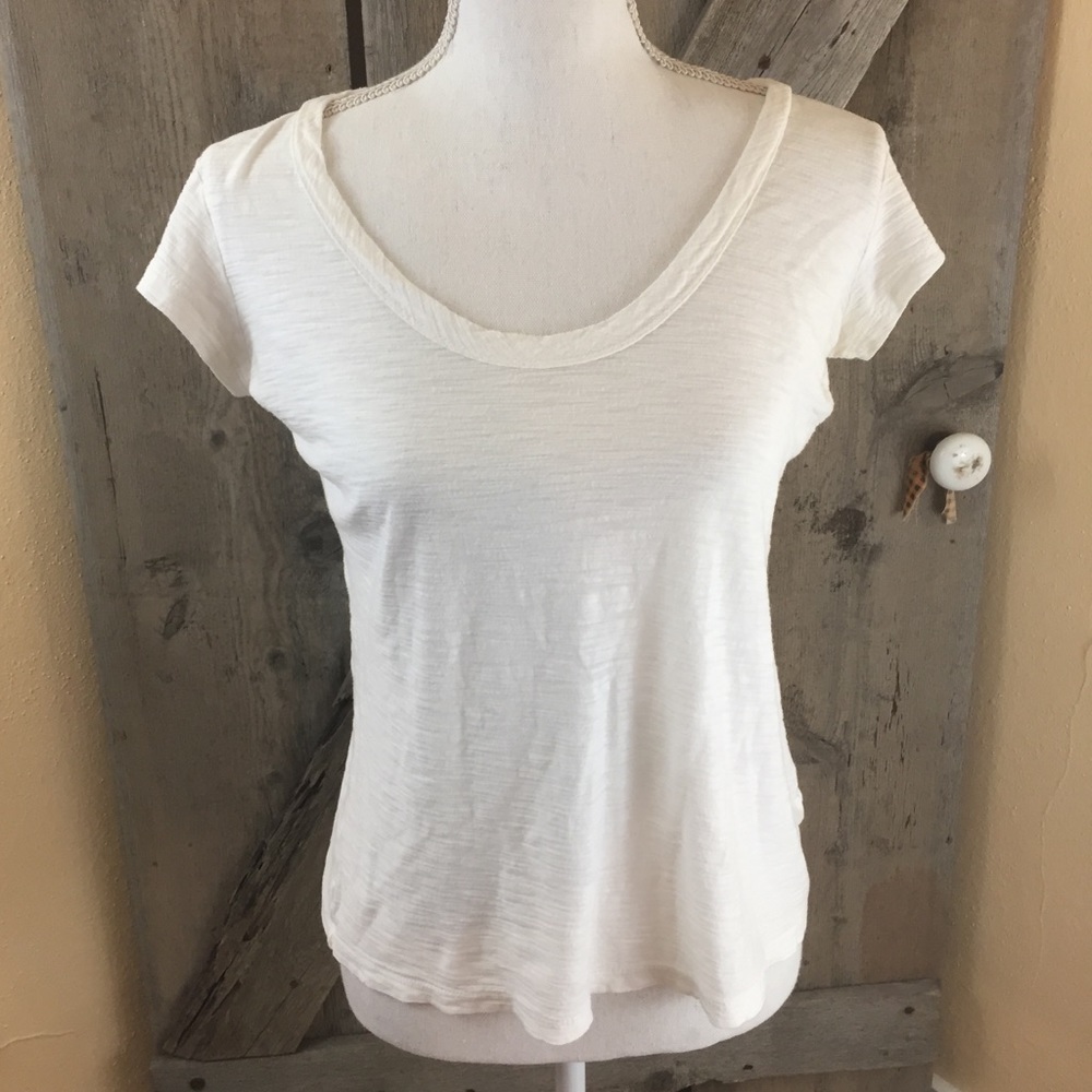 🌸3 for $25 James Peres White Scoop Neck Tee 3